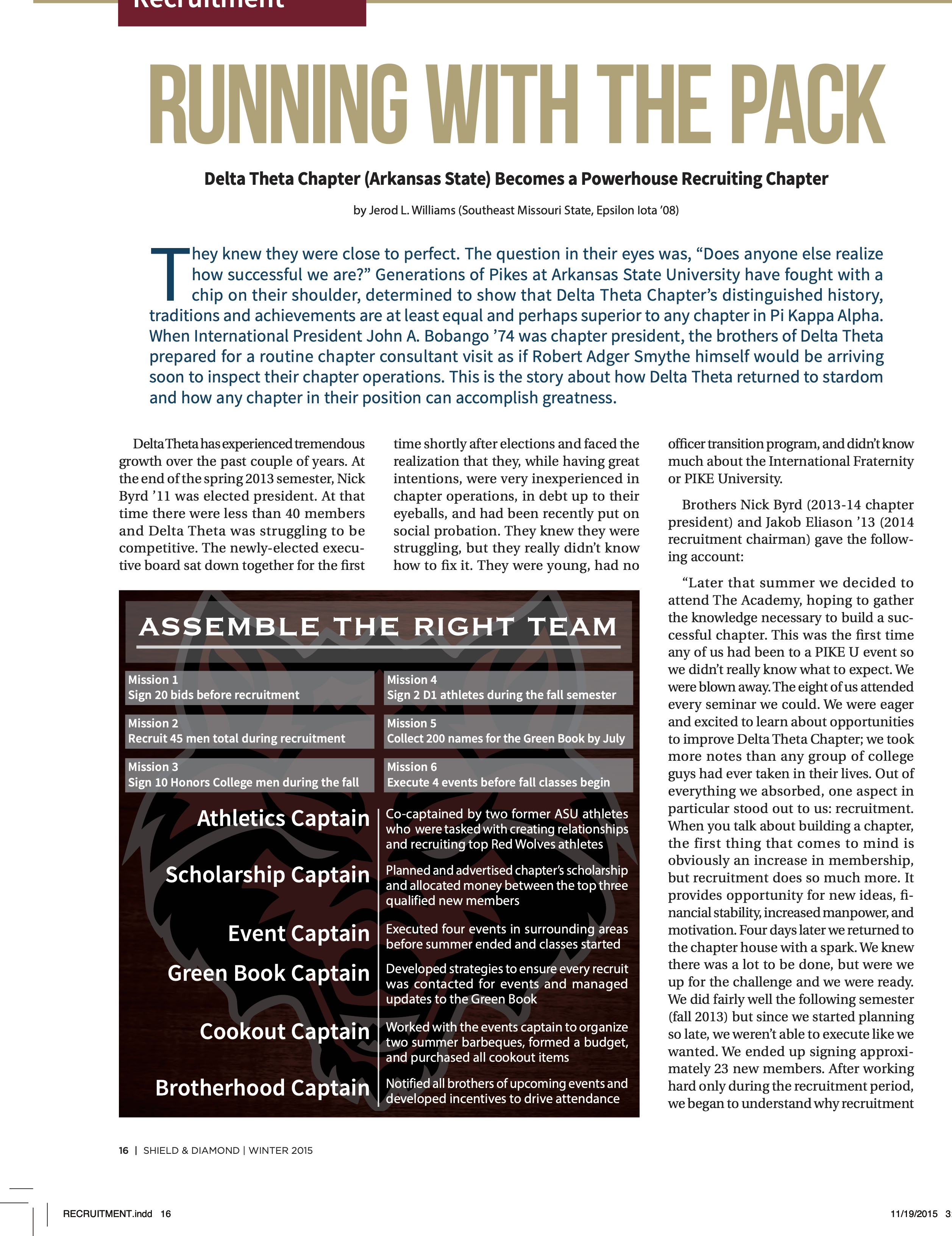 Assemble the Right Team